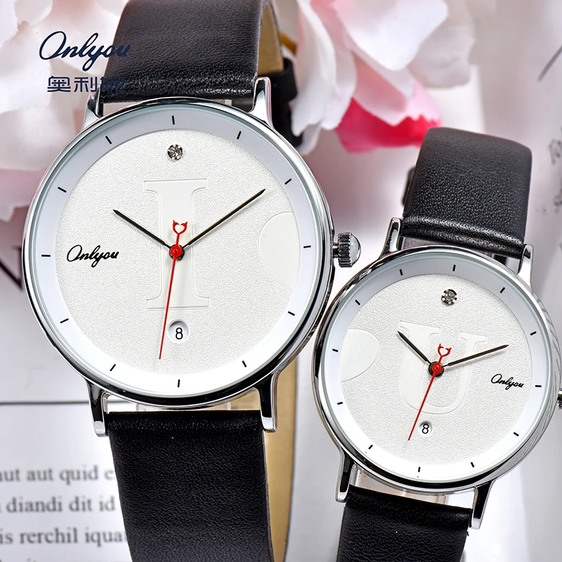 onlyou couple watches Watch automatic male for women men female watch luxury Clock Man LOVE YOU Gifts | Наручные часы