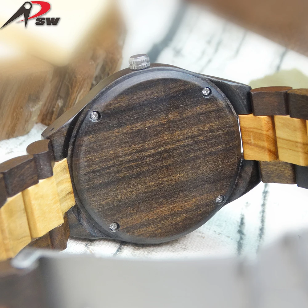 Мужские наручные часы Zebra Olive с деревянным ремешком популярные мужские