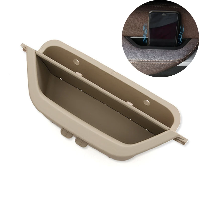 

For X3 X4 F25 F26 Automobile Inner Door Handle Interior Decorations ABS Car Left Door Handle-Black/Beige