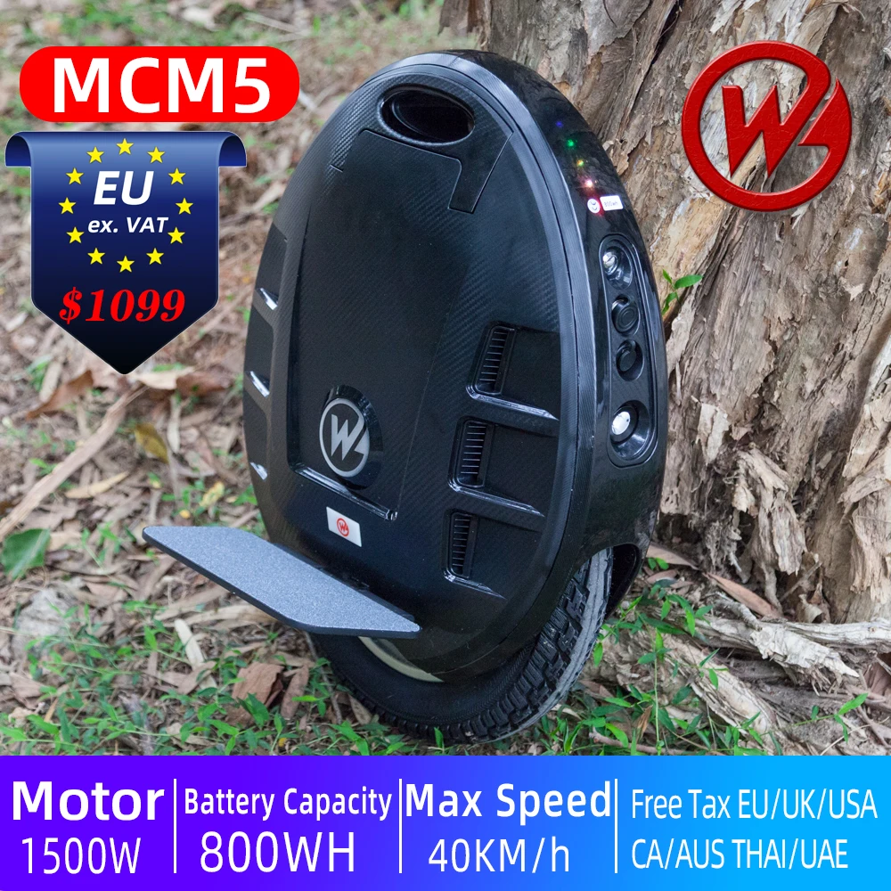 

New Begode Mcm5 Electric Unicycle One Wheel Scooter Motor 1500W Battery 84V 800wh LIFE 60-80KM Max Speed 40km/h+ 14inch