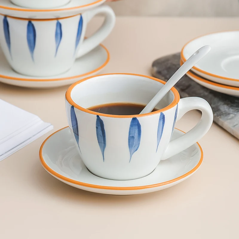 

Nordic Creativity Ceramic Coffee Cup Saucer Set Luxury Modern Art Home Coffee Mug High Quality Afternoon Tea Caneca Mugs BC50BD