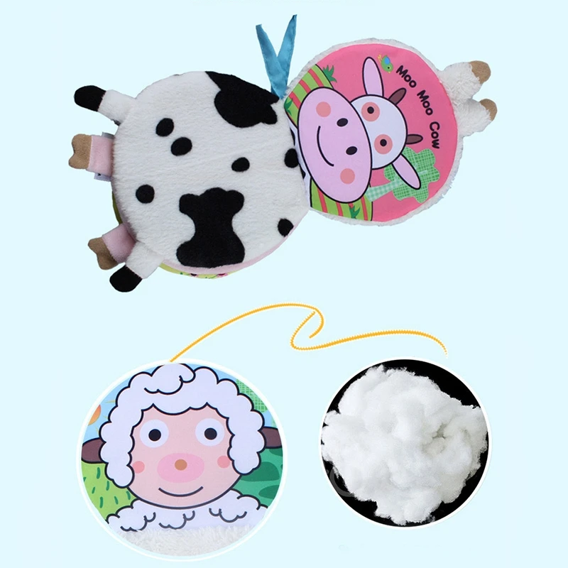 Jollybaby животные познание ног Ткань Книга игрушка активность детская книга ребенок