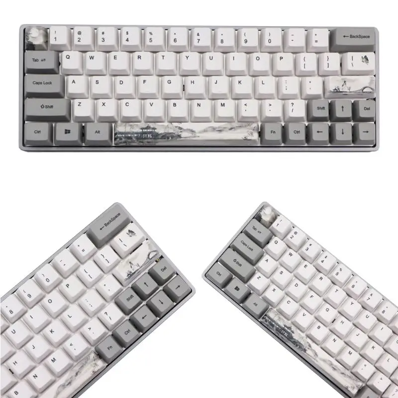 Keycap OEM PBT Cherry Blossom механический для клавиатуры сублимационный E5BA 1x61 + 11