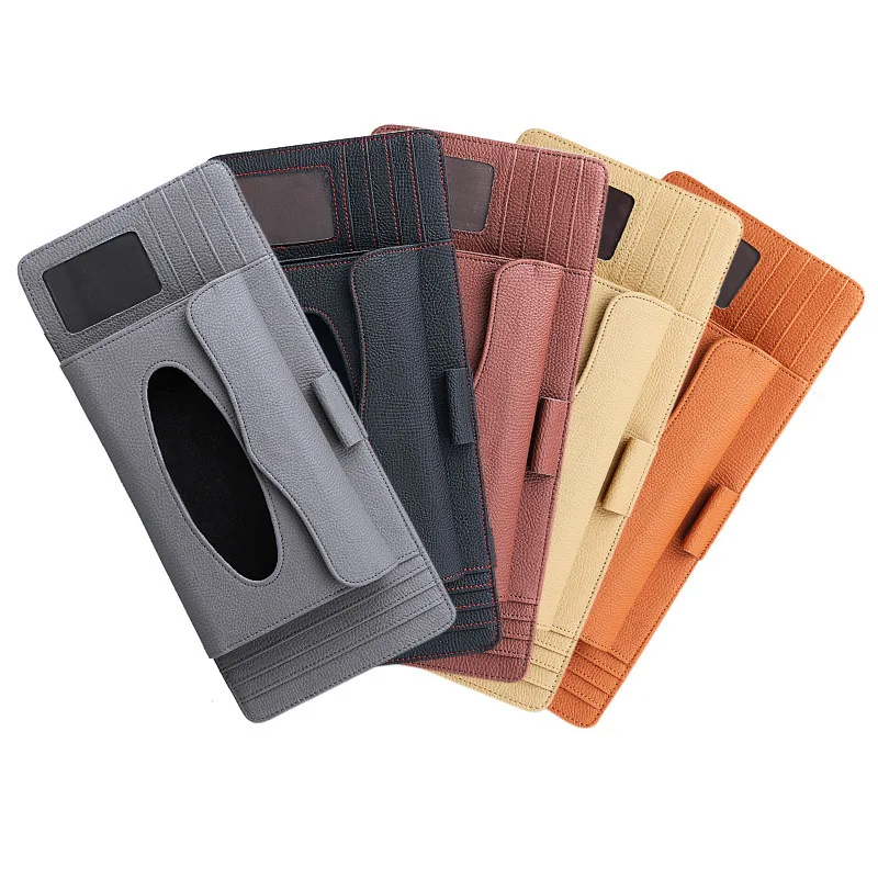 4 в 1 автомобильный солнцезащитный козырек очки Тип туалетная бумага коробка с