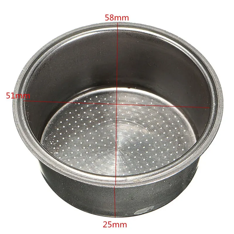 High Pressure Coffee Machine Accessories Double Cup Filter Porous Pressureless Stainless Steel Single Layer Coffee Maker Tools