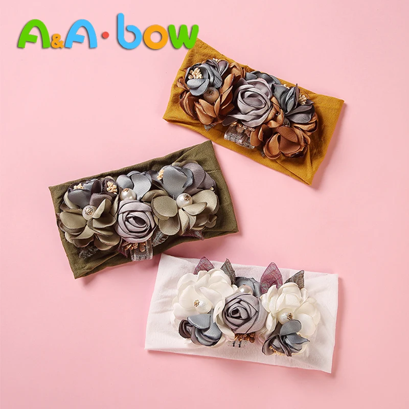 

1 шт., летняя детская повязка на голову с нейлоновым бантом и цветочным принтом, бант для новорожденных, повязка на голову с цветочным принто...