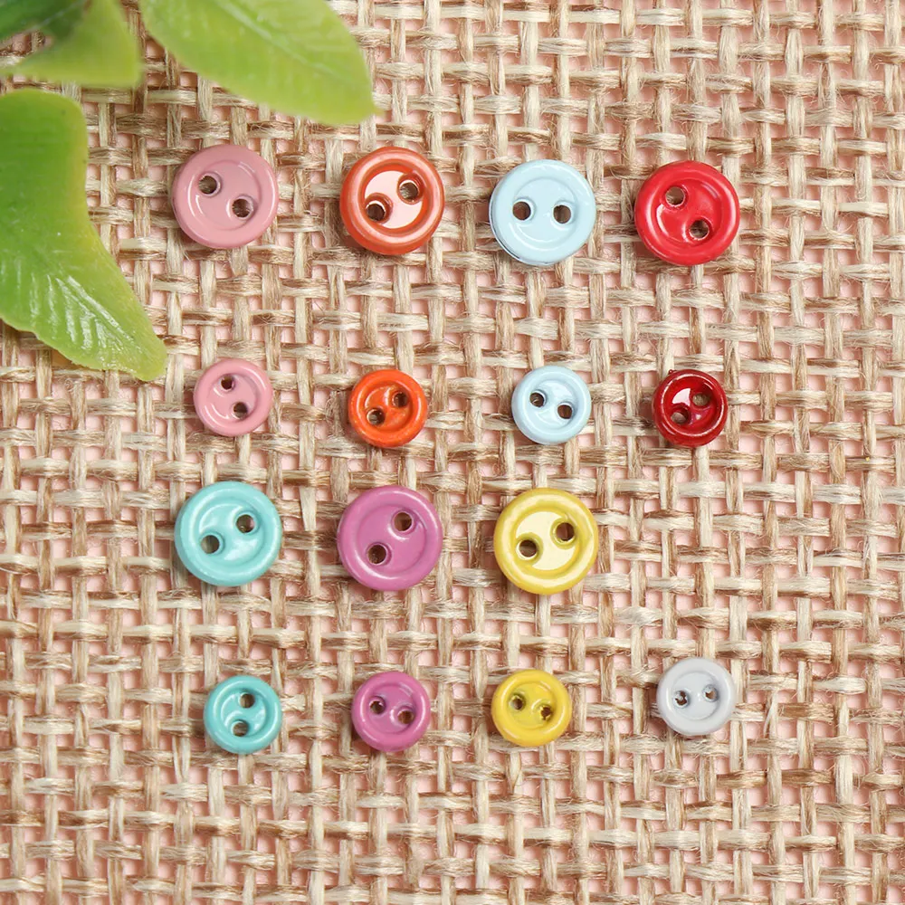 Многоцветные мини кнопки 3 мм/4 мм металлические пряжки круглые два отверстия