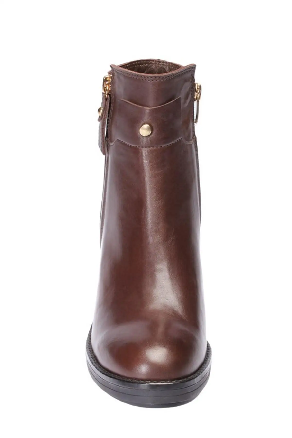 Женские ботинки из натуральной кожи с жемчугом цвет коричневый коллекция 120130000101