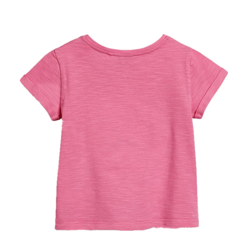 

Girls Short Sleeve T-shirt Children Sequins Dinosaur Cute 2020 Summer New Children's Fashion T-shirt 6544