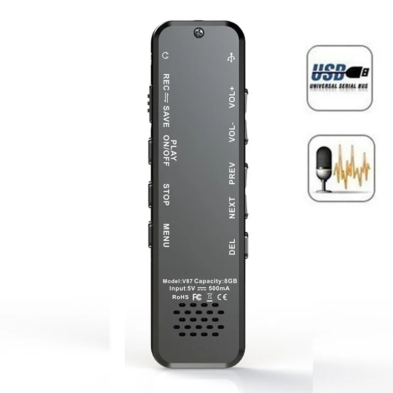 Цифровой диктофон с голосовой активацией музыкальный mp3-плеер спортивный