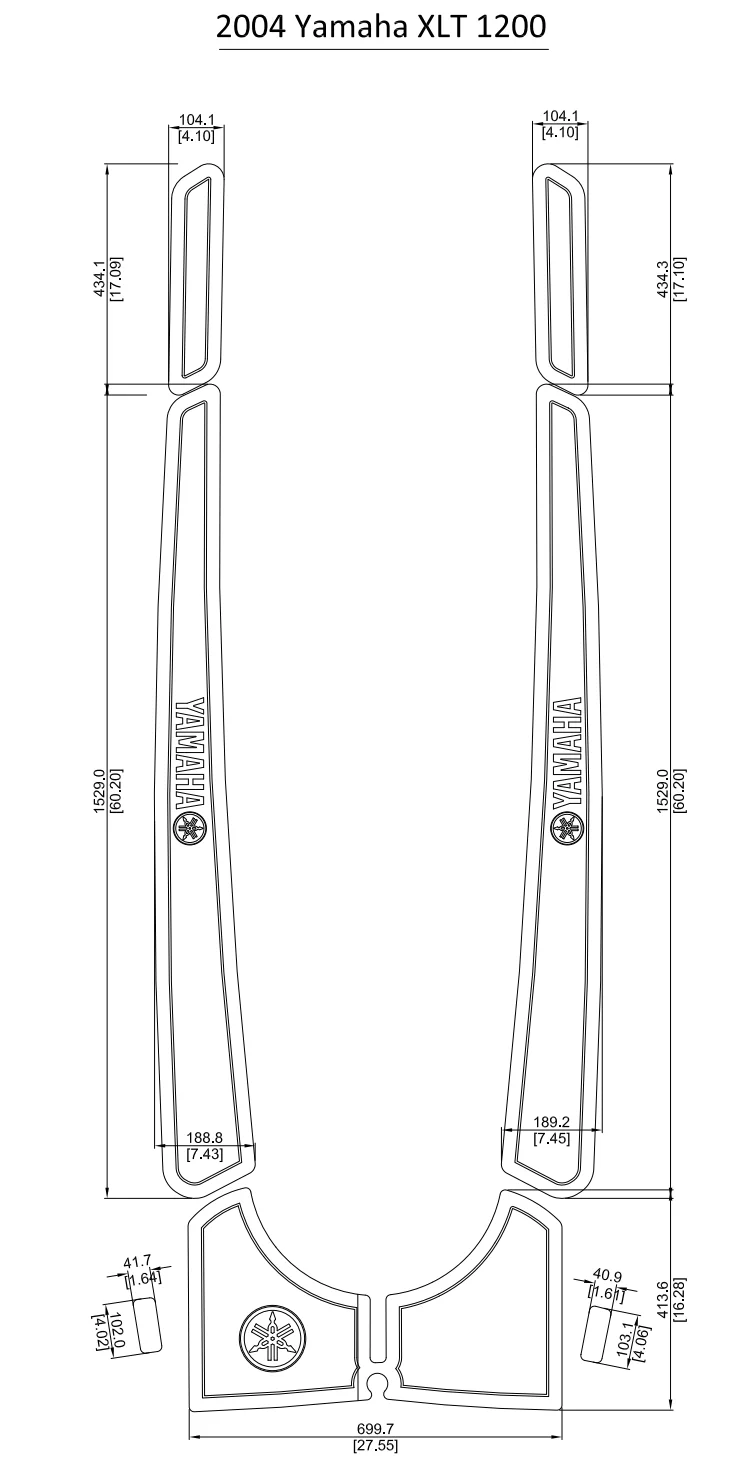 

Напольный коврик для лодки Yamaha XLT 2004, настил из тика EVA 1200 дюйма 6 мм, 1/4