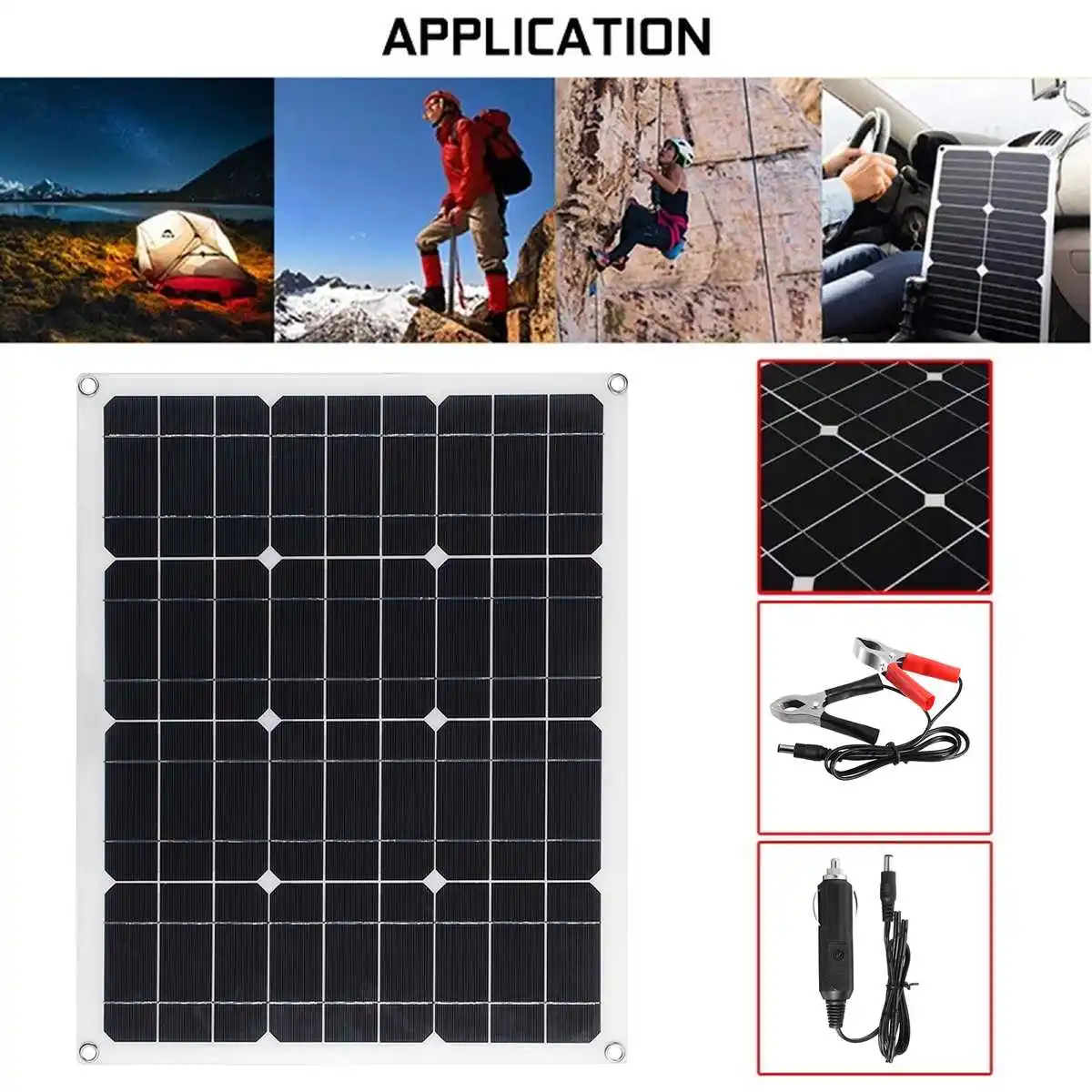 Продажа Панели солнечные 600W 300W 18V солнечных батарей PET Гибкая Панели солнечные комплект в сборе для домашняя система питания от солнечной энергии дл...