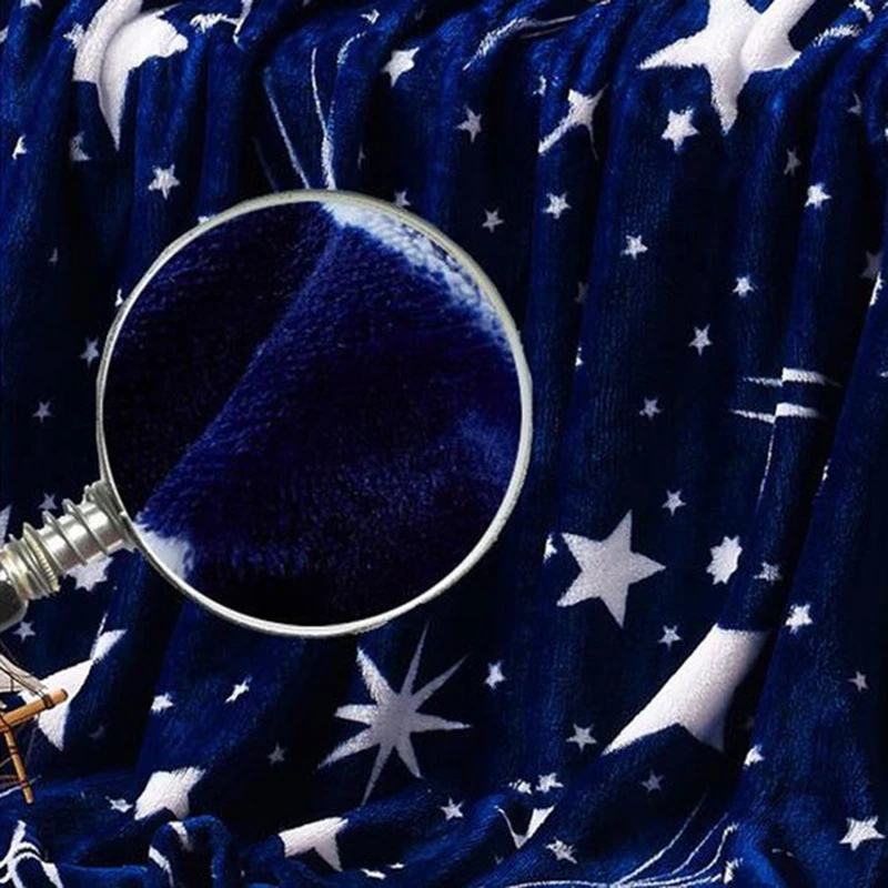 CANERICA Звездное Небесное Одеяло Зимние Теплые Одеяла для Кроваток Плед Флисовый