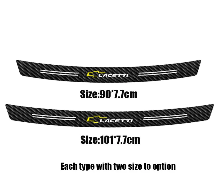 Наклейка на задний бампер автомобиля из углеродного волокна для Chevrolet Cruze Lacetti Spark