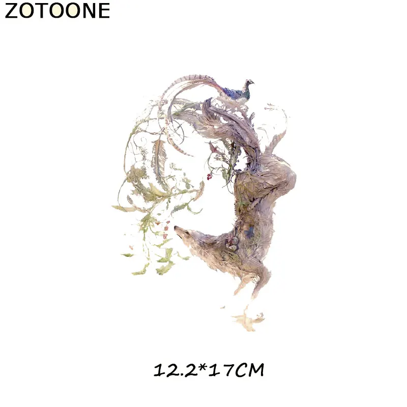 269 ZOTOONE железная нашивка, тигр, Лев, собака, животное, пластырь для одежды, наклейки футболка, а-уровень, моющийся, термопресс, аппликация C - Цвет: 269