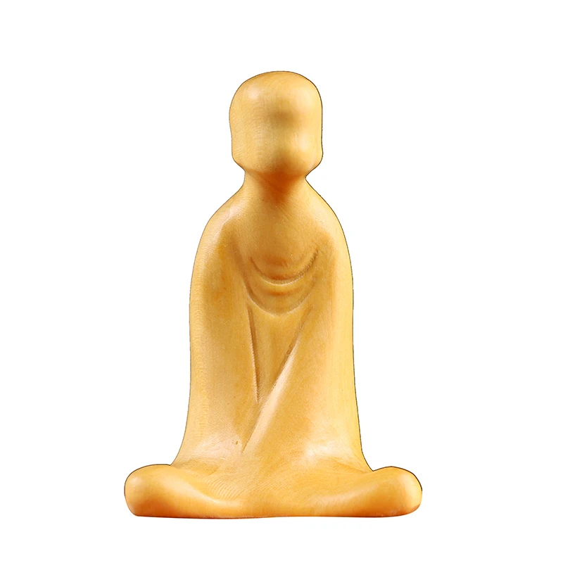 Деревянная статуя резьба из самшита Zen украшения для чайной церемонии креативное
