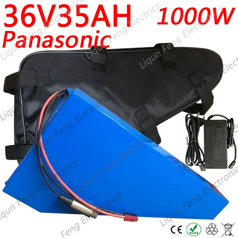 Треугольная батарея 36 В 35 Ач литий-ионная Panasonic 3400 мАч с зарядным устройством 2 А |