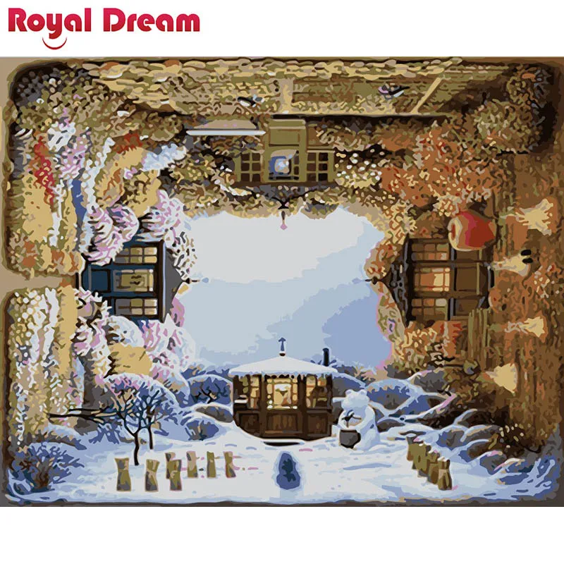 Набор для рисования по номерам на холсте четыре сезона|Рисование и каллиграфия| |