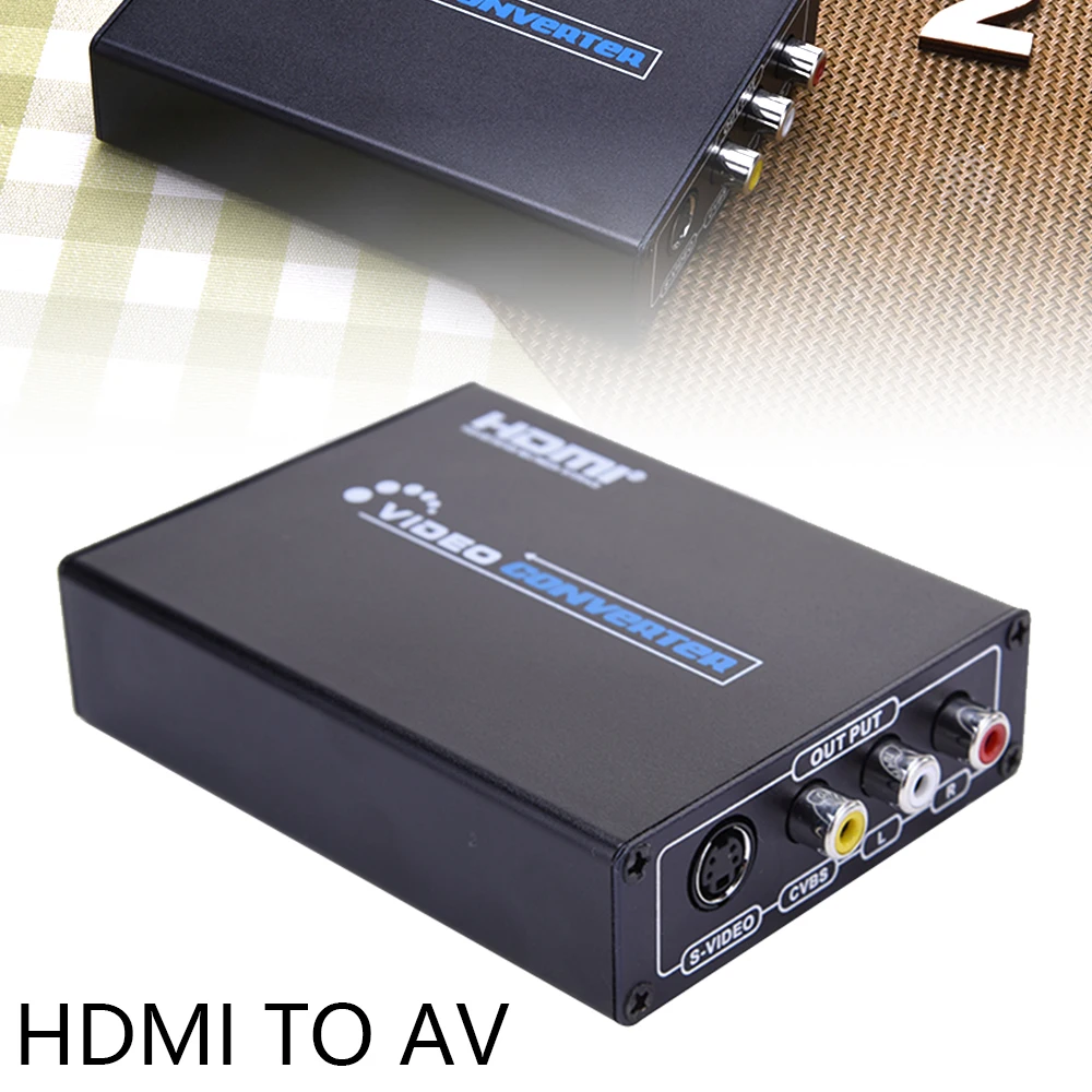 

2021 Hot Sale to RCA Converter AV/CVSB L/R Video Box HD 1080P 1920*1080 60Hz 2AV Support NTSC PAL Output HDMI-compatible To AV