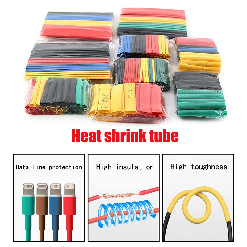 

Polyolefin Shrinking Assorted Heat Shrink Tube Wire Cable Insulated Sleeving Tubing Set