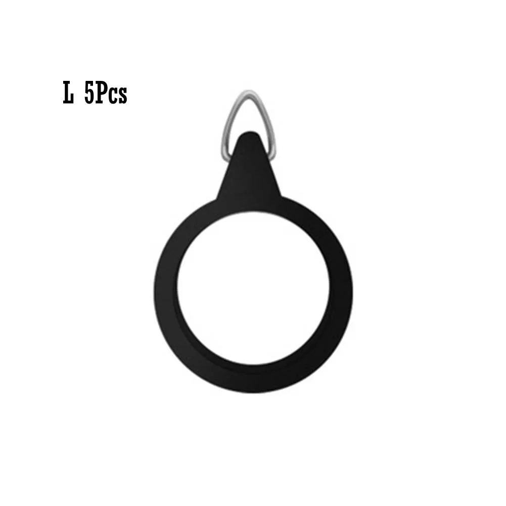 

5PCS Elastic Fishing Rod Hook Keeper Fly Pole Rubber Hanger Rings Metal Holders S M L Fishhook Holders Pesca Iscas Tackle Tools