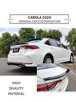for toyota corolla 2019 black spoiler high quality abs plastic primer color car tail wing rear trunk spoiler