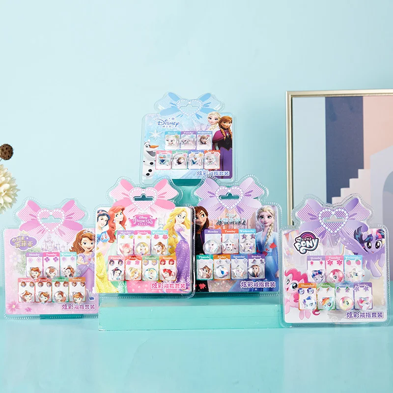 Набор детских колец Disney Frozen 2 кольца для макияжа девочек Принцесса София Эльза