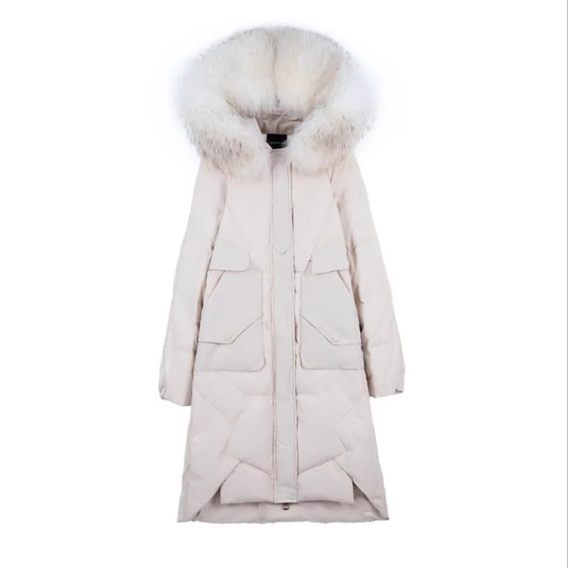 Женская новейшая куртка с капюшоном ультра-светильник пуховик меховым