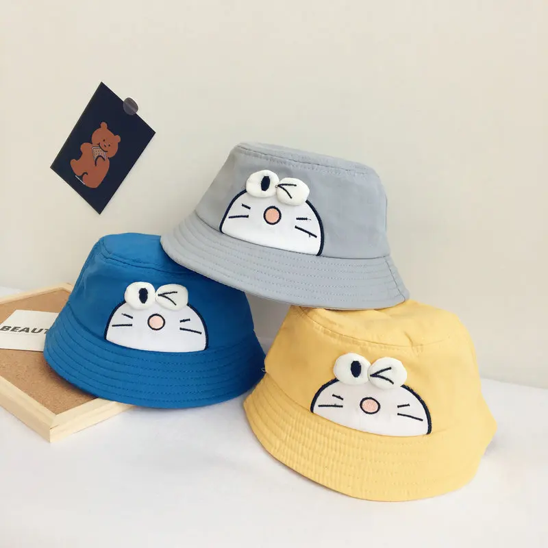 

All-match cartoon children fisherman hat 2020 Summer cute Dingdang cat male and female baby sun hat