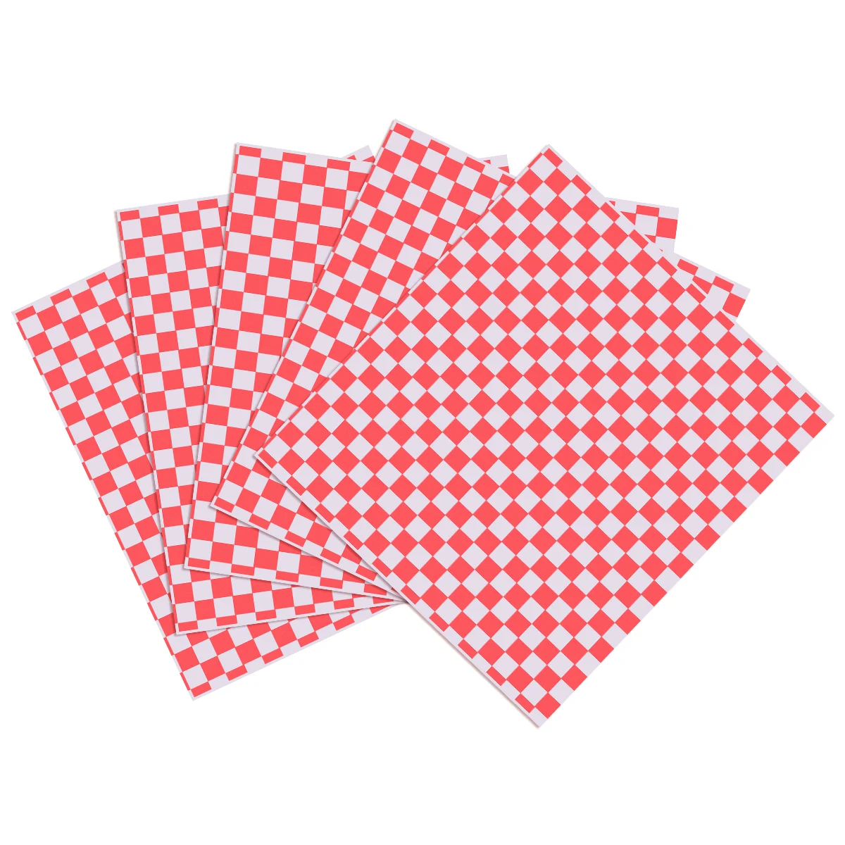 

OUNONA 100 Sheets Checkered Deli Basket Liner Checkered Food Wrapping Papers Grease-Resistant Sandwich Wrap Prevents Food Stains
