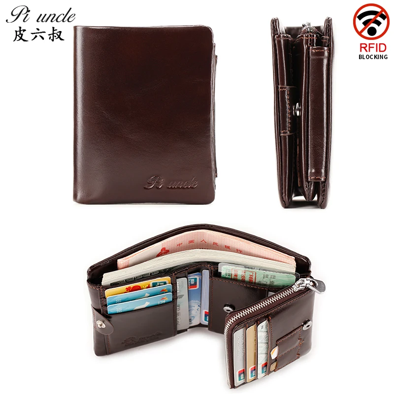 Короткий кошелек из натуральной кожи для мужчин дорожная Обложка паспорта