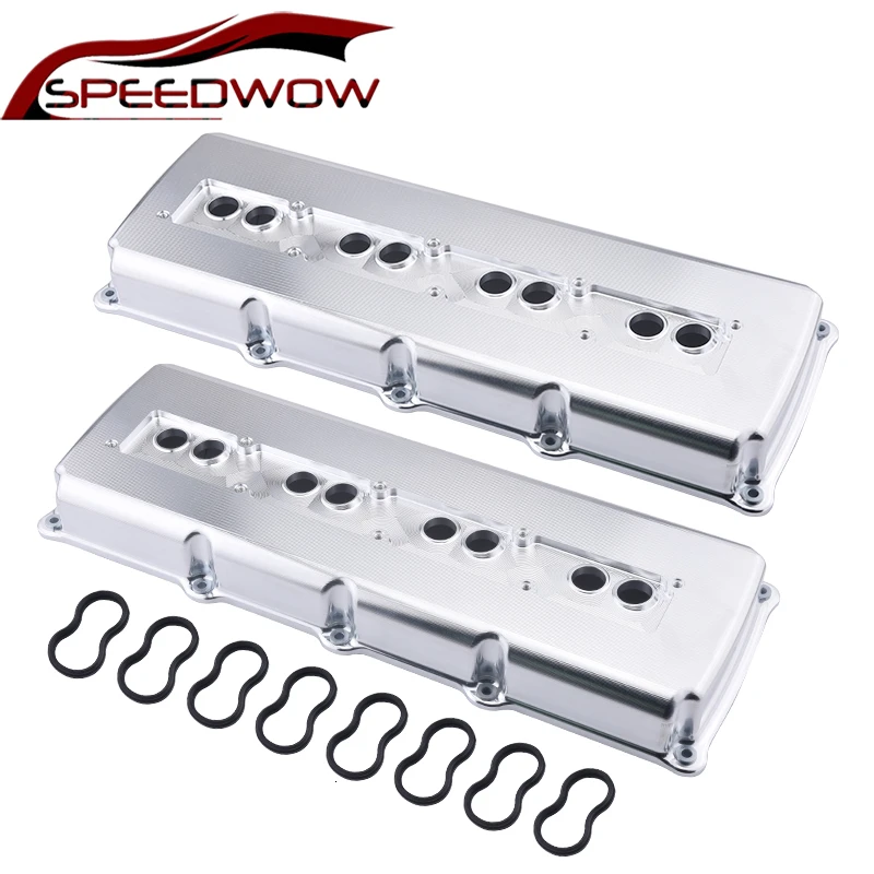 SPEEDWOW Polished Cast Aluminum Smooth Valve Covers Fit For 2005-2010 Dodge 5.7L 6.1L Car Parts | Автомобили и мотоциклы