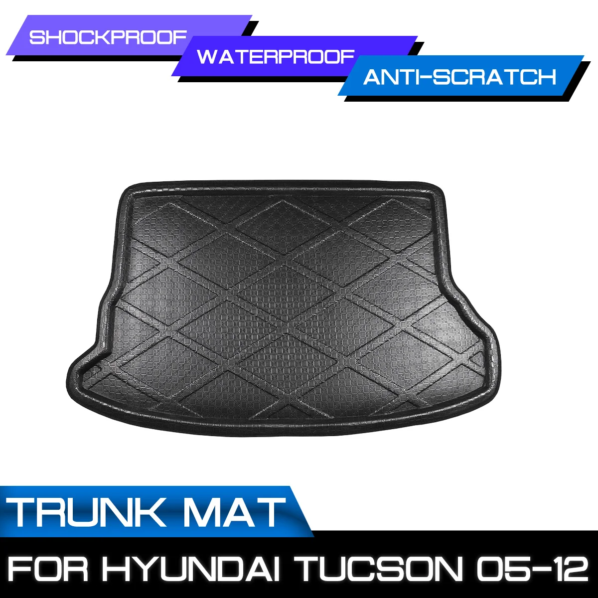 

Car Floor Mat Carpet For Hyundai Tucson 2005 2006 2007 2008 2009-2012 Rear Trunk Anti-mud Cover