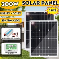 1000w inverter usb kit complete 100w 200w solar power system 10 50a controller solar panel rv battery charger power generation