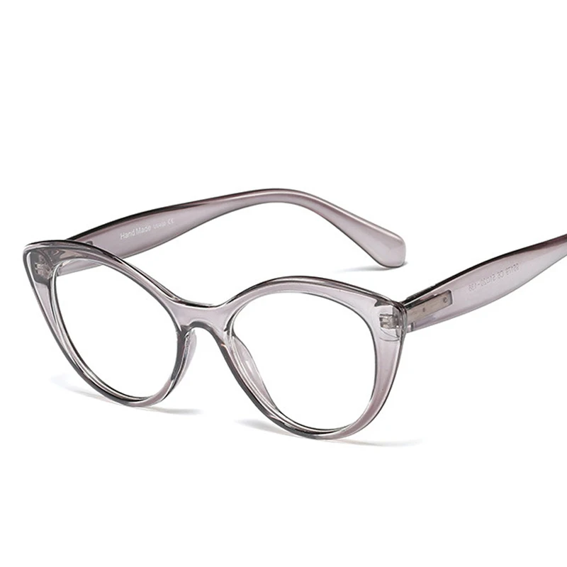 C5 ClearGray Clear Fashion Cateye Glasses Frame Women USA StyleTrendy Oval Eyeglasses Frame Vintage Clear Lens Glasses Optical Spectacle Frame - Цвет оправы: C5 ClearGray Clear