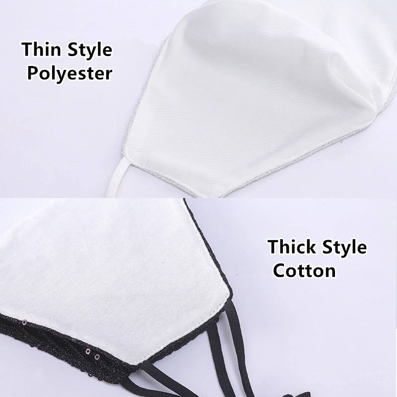 Женская модная маска блестящая из ледяного шелка смываемая пылезащитные