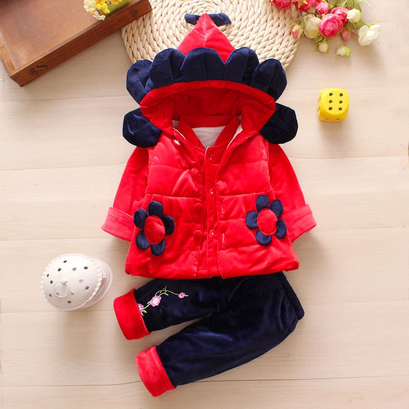 Комплекты зимней одежды для малышей комплекты теплой маленьких девочек