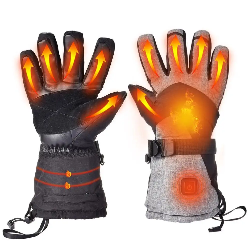 

Electric Heated Gloves with 2500 MAH Rechargeable Battery Waterproof for Skiing Snowboard Motorcycle
