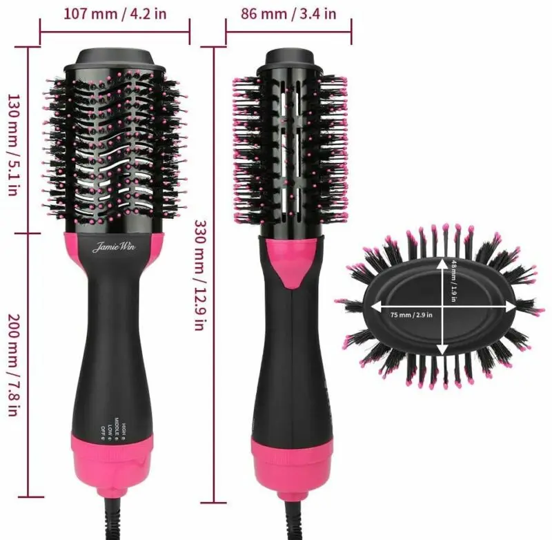 

4 In 1 Hot Air Hair Dryer Brush One Step Volumizer Negative Ion Comb Blow Dryer