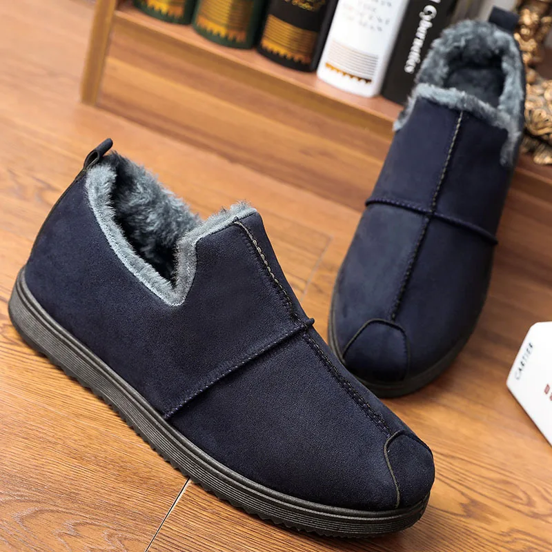 

Men boots Men's Winter Shoes Fashion Snow Boots Shoes Plus Size Winter Sneakers Ankle Men Shoes Winter Boots Black Blue Footwear