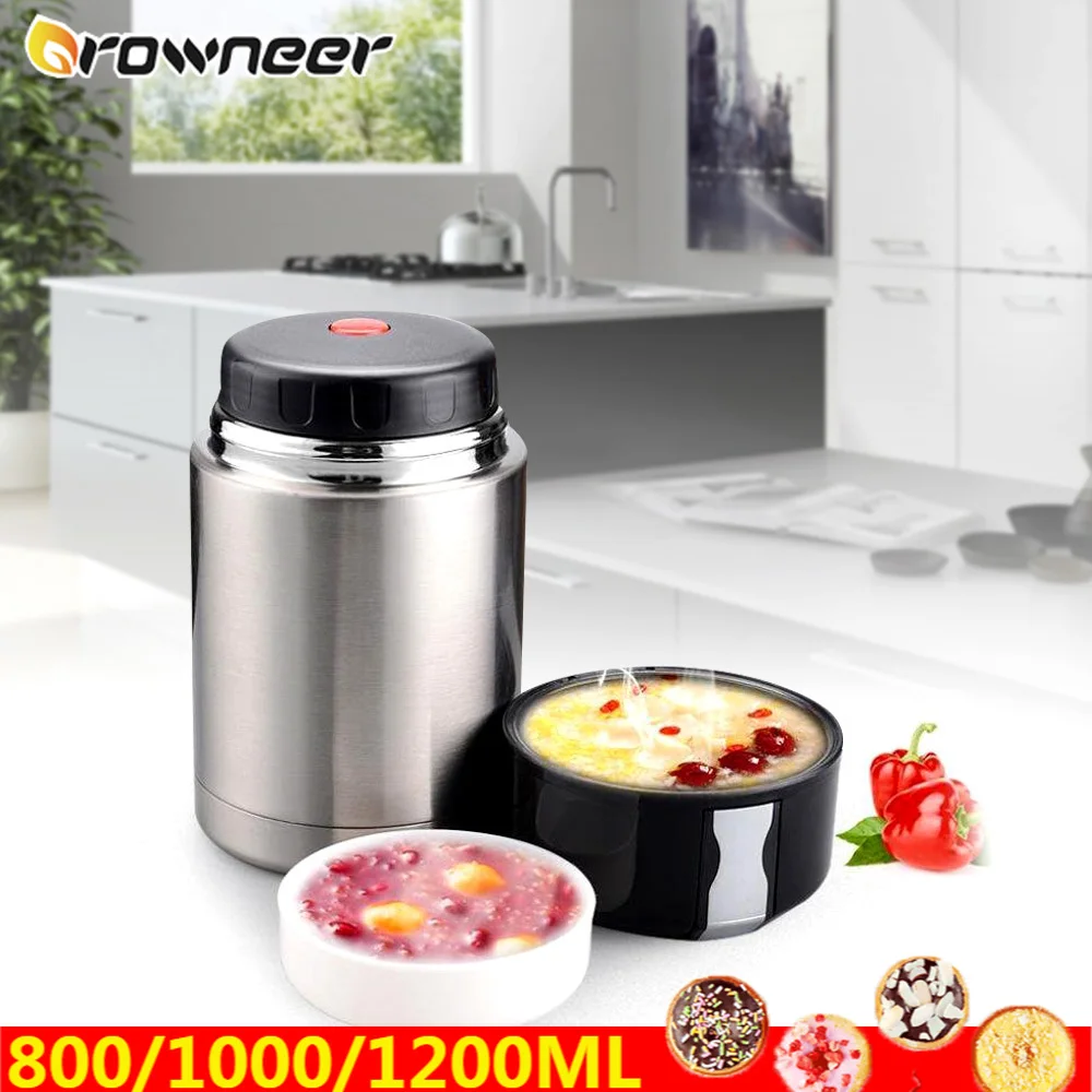 800 мл/1000 мл/1200 мл большой Ёмкость двойной Слои Нержавеющая сталь Портативный