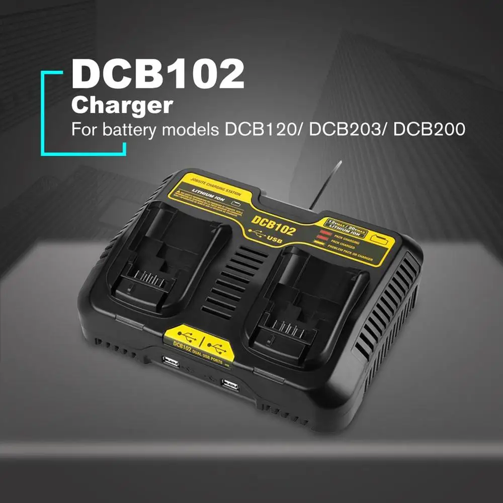 10 8 в-20 в двойной USB литий-ионный Универсальный перезаряжаемый аккумулятор