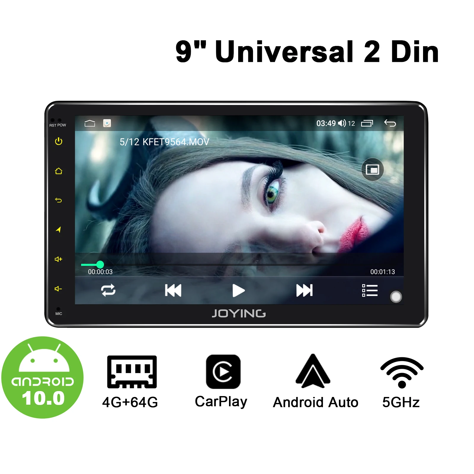 

Joying 9inch Double Din Universal Android Car Radio Android10 GPS Navi Carplay Android-auto DSP SPDIF Optical Output 5G WiFi DAB