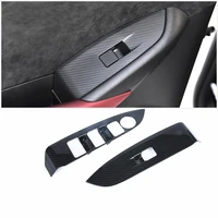 abs carbon fiber style black window lift switch button panel cover trim car styling accessories for mazda cx 3 2018