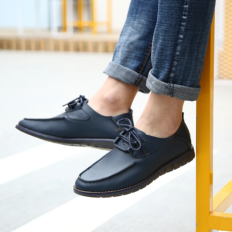 Leather Men Casual Shoes Luxury Brand 2020 Mens Loafers Moccasins Breathable Slip on Male Driving | Обувь