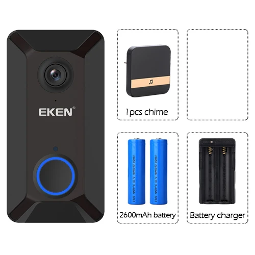 V6 Option4 V6 смарт беспроводной 720P wifi видео дверной звонок камера Облачное хранилище дверной звонок cam Водонепроницаемый домашний охранный Колокольчик для дома - Цвет: V6 Option4