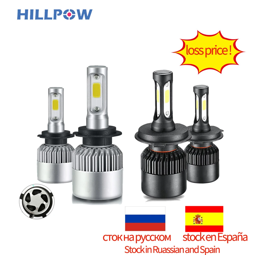 

Автомобисветильник светодиодные лампы H7 H4 H1 9007 9005 H3 H13 9004 880 72 Вт 6500 лм 12 В
