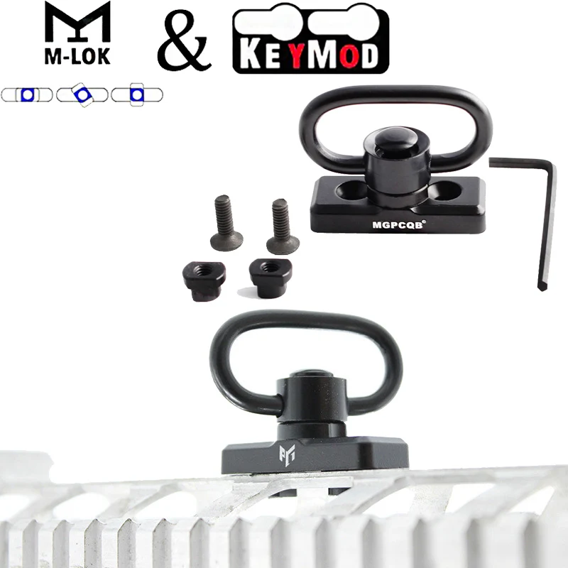 Tactics Keymod &amp M-LOK MLOK Quick Release Sling Mount Push Button QD Swivel Adaptor | Спорт и развлечения