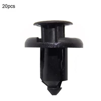20pcs 10mm hole auto fasteners rivets clips car bumper fender plastic push retainer for honda black car styling
