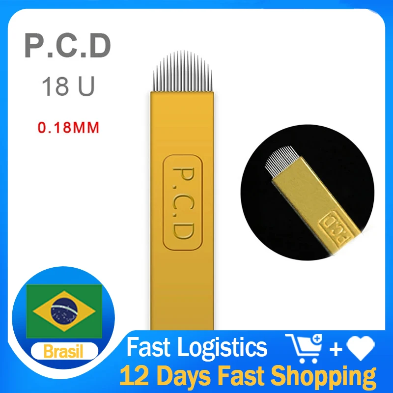 

Иглы PCD 0,18 мм/0,25 мм, 100 шт./1000 шт., 12pin 12u14u 18U, иглы для микроблейдинга, ручная одноразовая тату-ручка для 3D